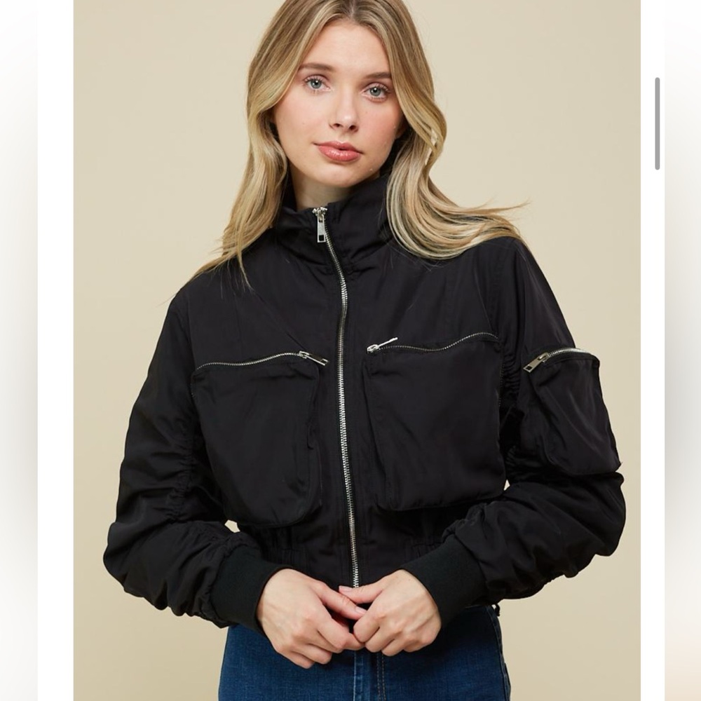 #162 Black pocket detail jacket